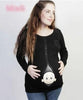 Autumn women maternity t-shirt full sleeve tops pregnancy clothes cartoon casual sweatshirt mother's maternity tops clothes