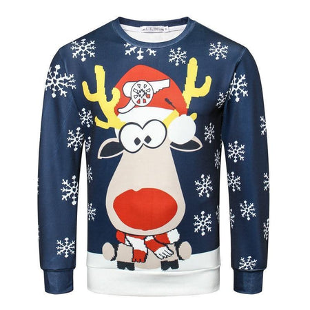 3D Jumper Snowman Deer Unisex Santa Claus Xmas Patterned Sweater