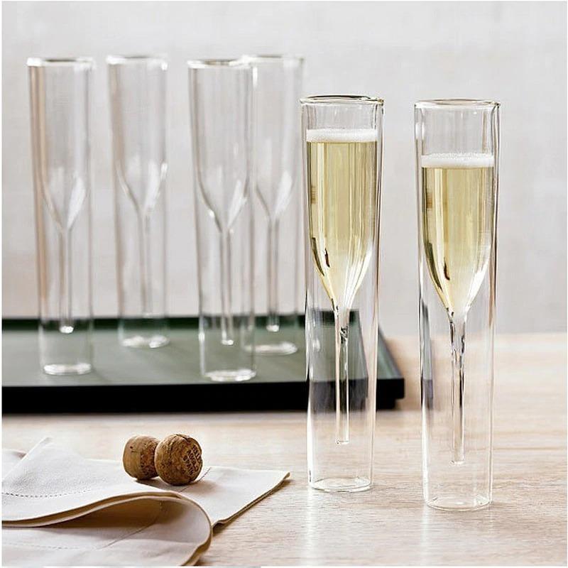 Double-walled Champagne Flutes 2PCS