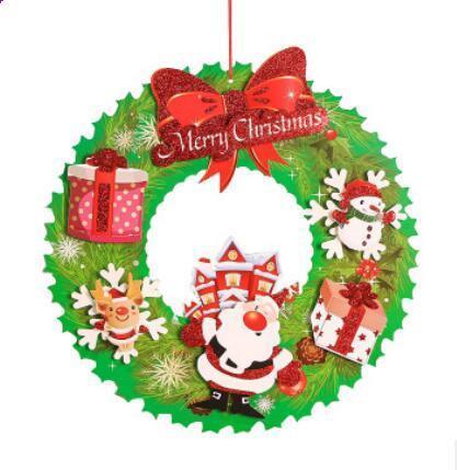 Christmas 3D Paper garland Christmas Snowman Decoration