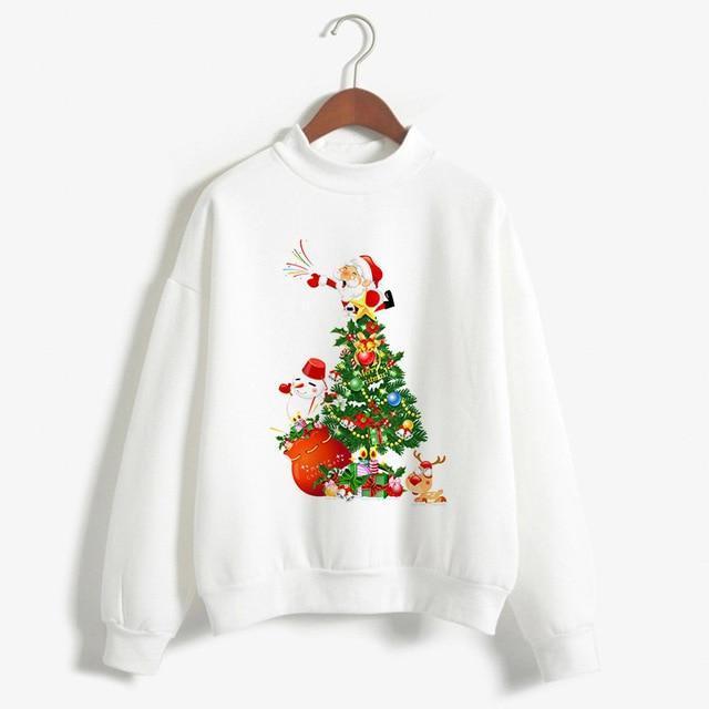 Fashion Christmas Sweater Long Sleeve Women Winter Pullover