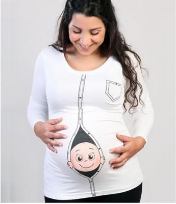 Autumn women maternity t-shirt full sleeve tops pregnancy clothes cartoon casual sweatshirt mother's maternity tops clothes