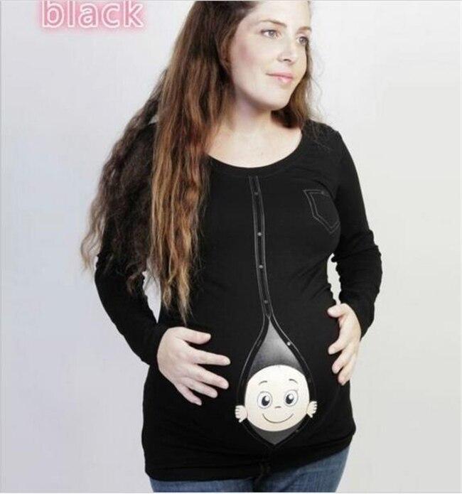 Autumn women maternity t-shirt full sleeve tops pregnancy clothes cartoon casual sweatshirt mother's maternity tops clothes