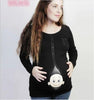 Autumn women maternity t-shirt full sleeve tops pregnancy clothes cartoon casual sweatshirt mother's maternity tops clothes