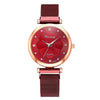 Luxury Magnet Buckle Flower  Ladies Quartz Wrist Watch &  Bracelet Set