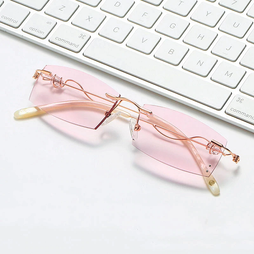 2020 fashionable ladies pink reading glasses