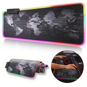 Premium XL Extended LED Mouse Pad - World Map