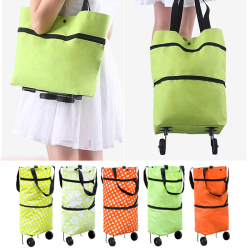 Foldable Shopping Trolley Tote Bag