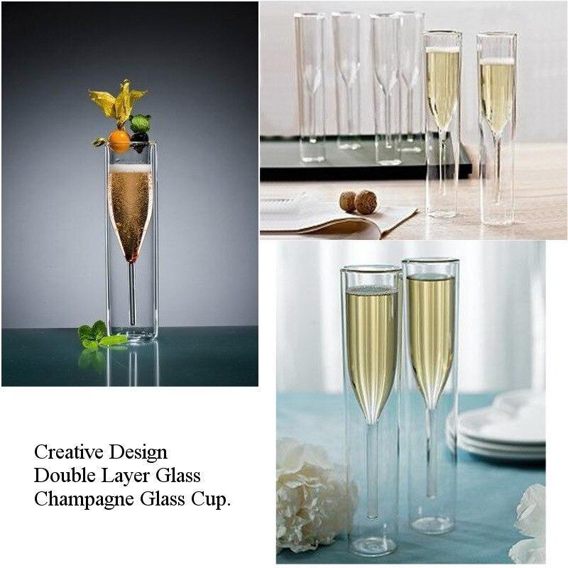 Double-walled Champagne Flutes 2PCS