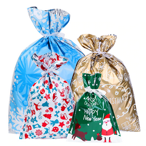 Drawstring Holiday Gift Bags