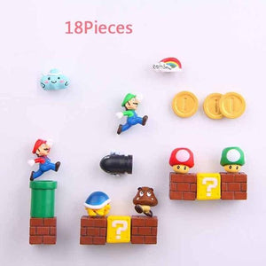 3D Super Mario Resin Fridge Magnets 14PCS