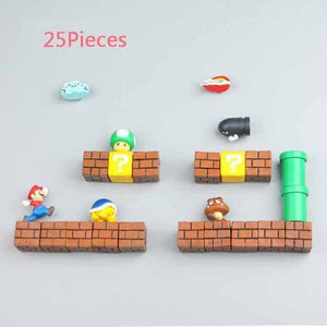 3D Super Mario Resin Fridge Magnets 14PCS