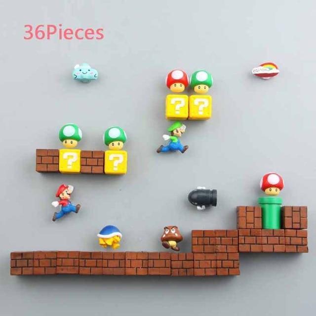 3D Super Mario Resin Fridge Magnets 14PCS