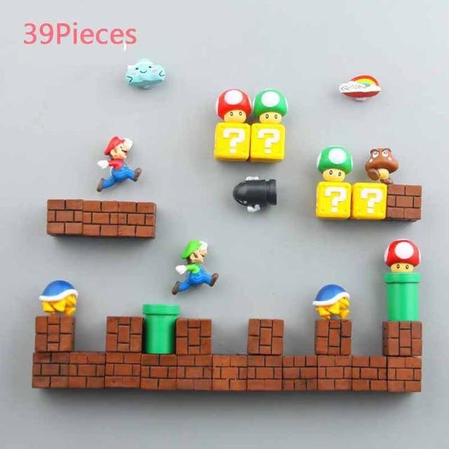 3D Super Mario Resin Fridge Magnets 14PCS