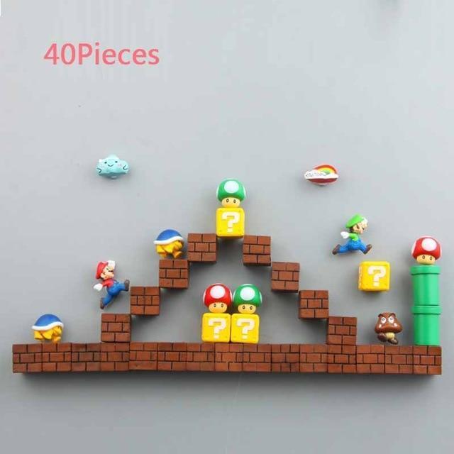 3D Super Mario Resin Fridge Magnets 14PCS