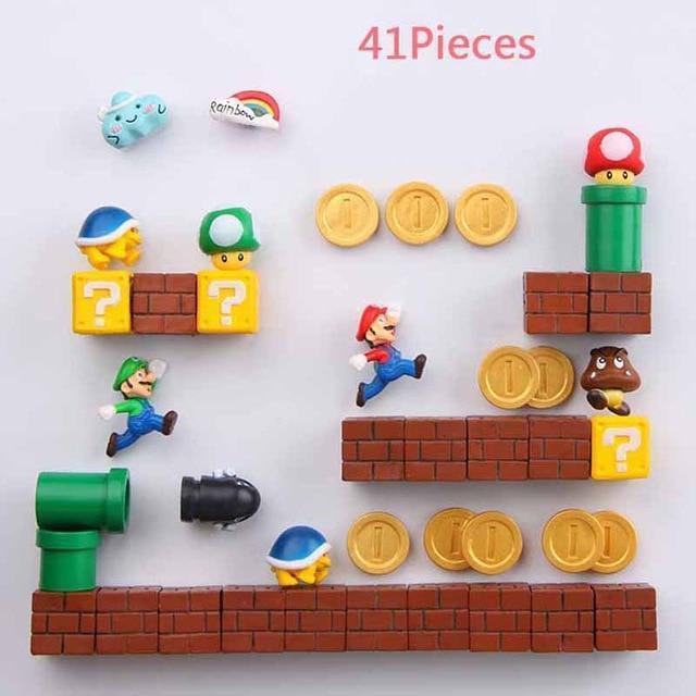 3D Super Mario Resin Fridge Magnets 14PCS