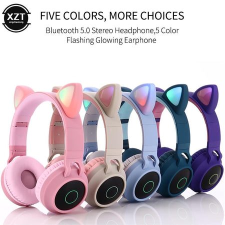 Wireless Cat Ear Headphones Bluetooth Headset