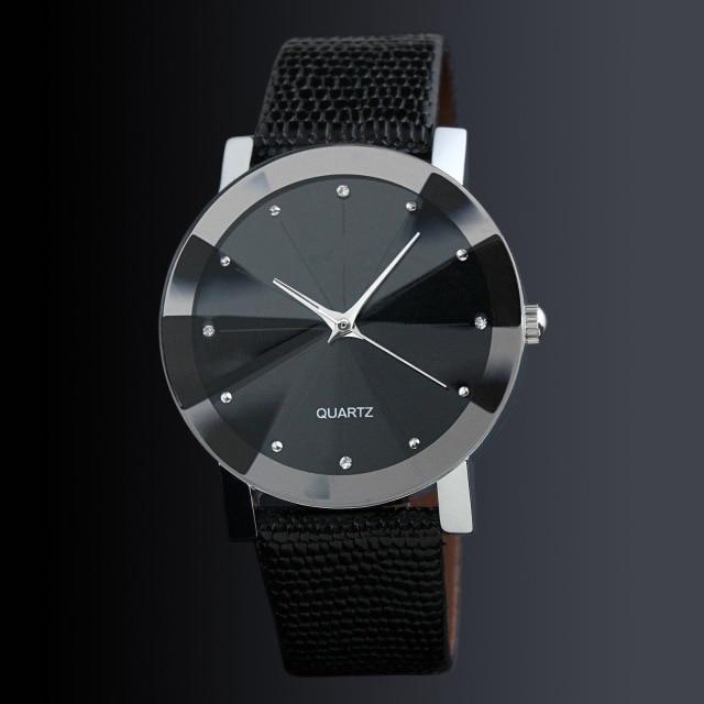 Quartz Classic Black Mens Wristwatch