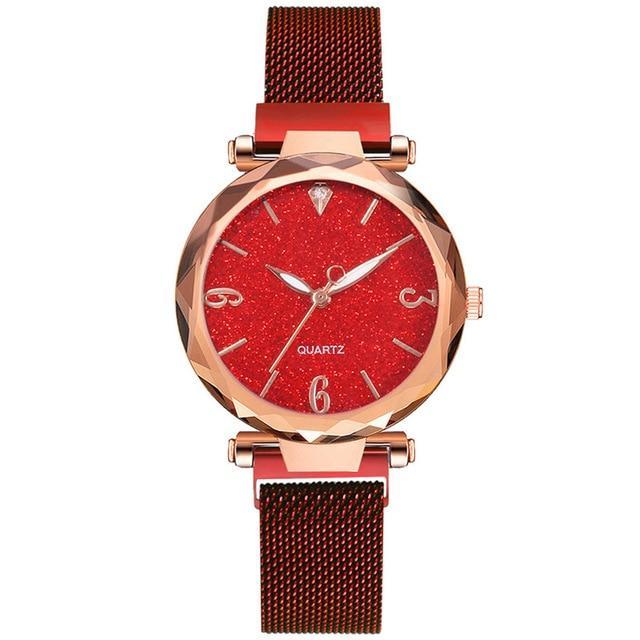 Luxury Magnetic Starry Sky Lady Wrist Watch