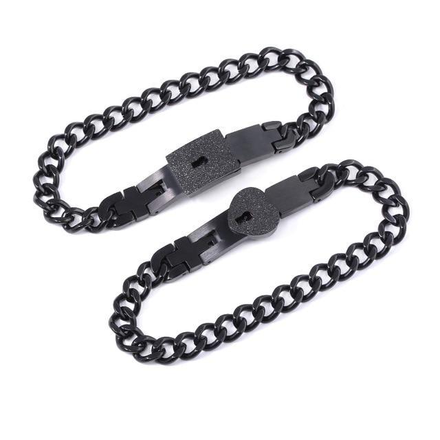 Love Lock Your Heart Bracelet Set