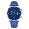 Luxury Mens Alloy Case Leather Watch