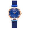 Luxury Magnet Buckle Flower Rhinestone Watch Ladies