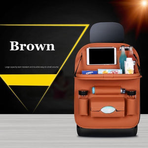 High Quality PU Leather Car Seat Back Organizer