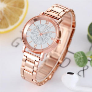 Luxury Diamond Rose Gold Ladies Wrist Watches