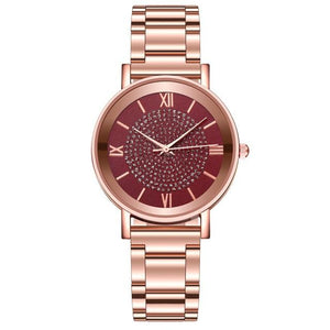 Luxury Diamond Rose Gold Ladies Wrist Watches