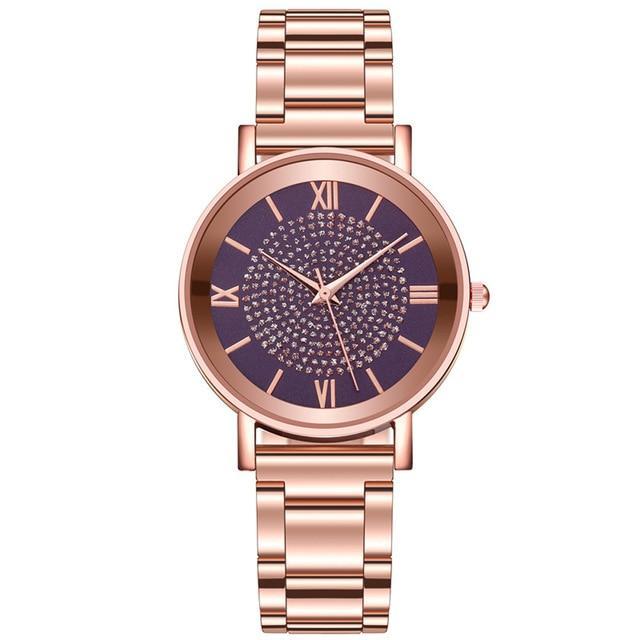 Luxury Diamond Rose Gold Ladies Wrist Watches