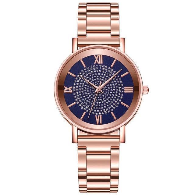 Luxury Diamond Rose Gold Ladies Wrist Watches