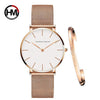 Rose Gold Stainless Steel Mesh Ladies watch relogio feminino