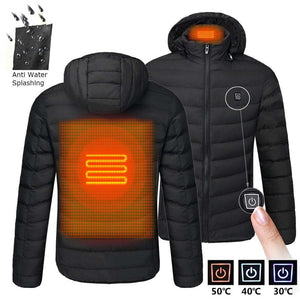 2020 Men Winter Warm USB Heating Waterproof Warm Jackets