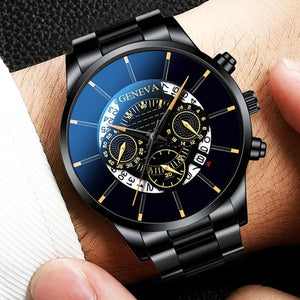 Quartz Classic Black Mens Wristwatch