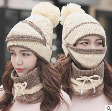 3PCS WOMEN WINTER SCARF SET