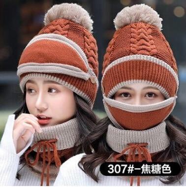 3PCS WOMEN WINTER SCARF SET