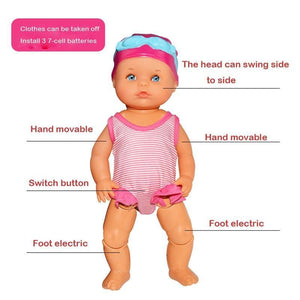 Electric waterproof swimming doll