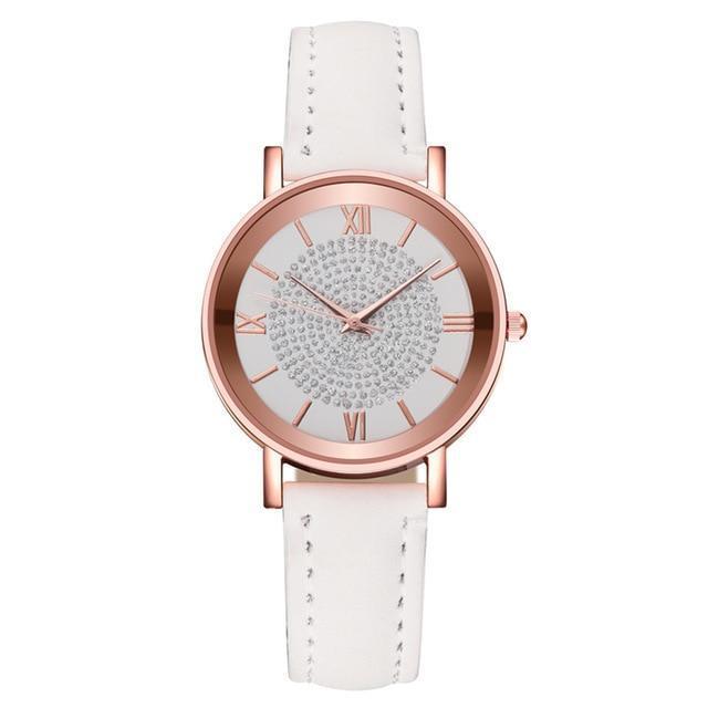 Men Women Leather Strap Line Analog Quartz Ladies Wrist Watches Fashion Watch Women's Watches Brand Luxury Watch