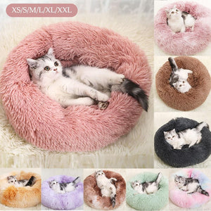 Super Soft Dog Bed Round Washable Long Plush Dog Kennel Cat House Velvet Mats Sofa For Dog Chihuahua Dog Basket Pet Bed #15