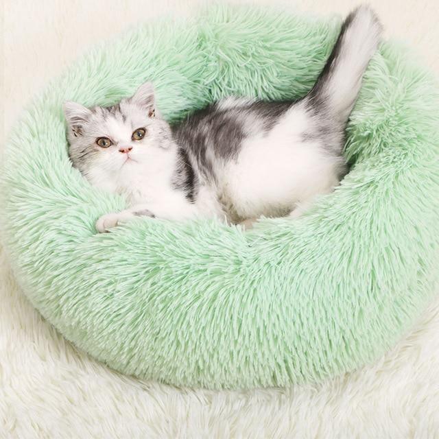 Super Soft Dog Bed Round Washable Long Plush Dog Kennel Cat House Velvet Mats Sofa For Dog Chihuahua Dog Basket Pet Bed #15