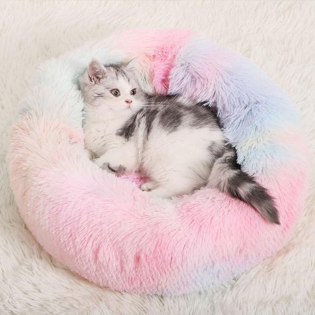 Super Soft Dog Bed Round Washable Long Plush Dog Kennel Cat House Velvet Mats Sofa For Dog Chihuahua Dog Basket Pet Bed #15