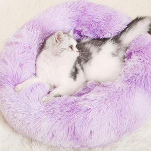 Super Soft Dog Bed Round Washable Long Plush Dog Kennel Cat House Velvet Mats Sofa For Dog Chihuahua Dog Basket Pet Bed #15