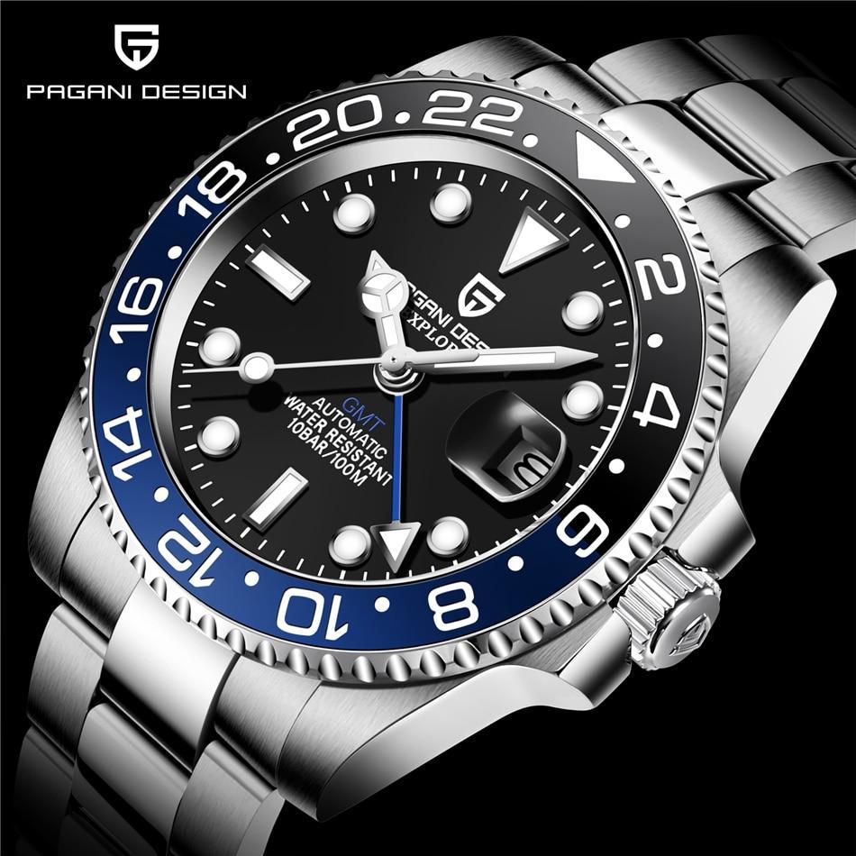 Sapphire Glass 40MM Ceramic GMT Mechanical Watches