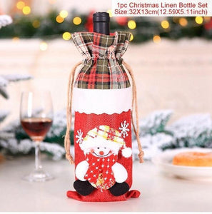 Santa Claus Christmas Wine Bottle Ornaments Gifts, New Year 2021