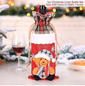 Santa Claus Christmas Wine Bottle Ornaments Gifts, New Year 2021