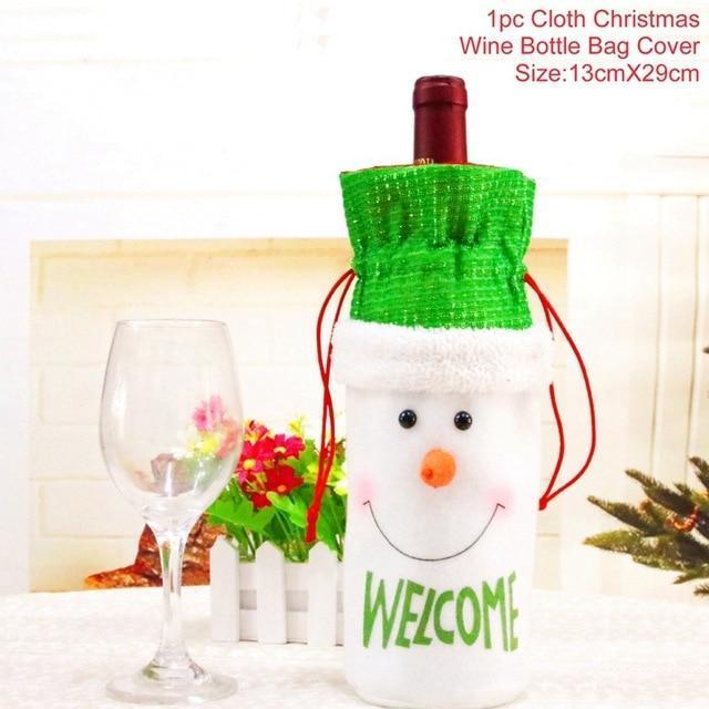 Santa Claus Christmas Wine Bottle Ornaments Gifts, New Year 2021