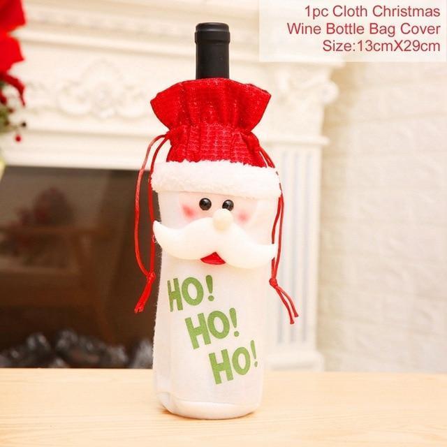 Santa Claus Christmas Wine Bottle Ornaments Gifts, New Year 2021