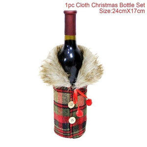 Santa Claus Christmas Wine Bottle Ornaments Gifts, New Year 2021