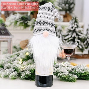 Santa Claus Christmas Wine Bottle Ornaments Gifts, New Year 2021