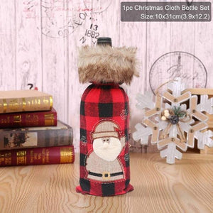 Santa Claus Christmas Wine Bottle Ornaments Gifts, New Year 2021